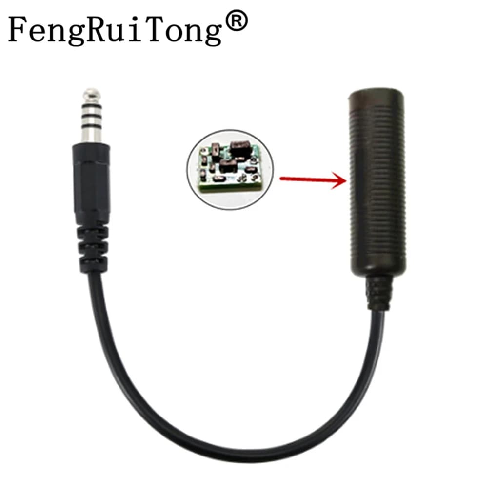 Adaptateur PTT amplifié à faible impédance pour microphone dynamique casque Peltor Comtac III et MSA Sordin