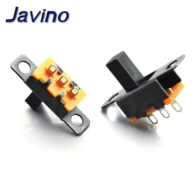 20-200 pièces 50V 0.5 A Mini taille noir SPDT interrupteur coulissant pour bricolage projets électroniques d'alimentation SS12F15 interrupteur à bascule marche-arrêt poignée 6mm