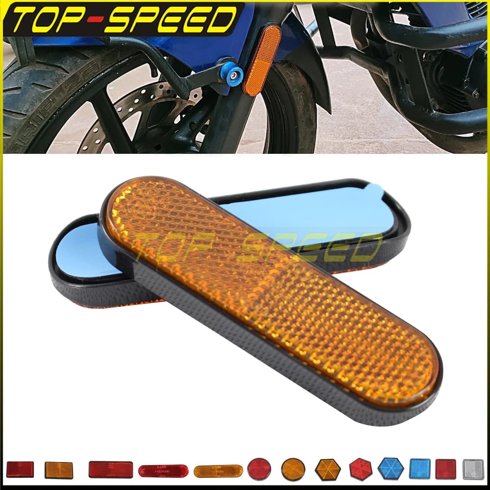 Autocollant réfléchissant pour moto, 2 pièces, bande d'avertissement de réflecteur de sécurité, marque de sécurité pour fourche avant, autocollants pour Harley BMW Cafe Racer