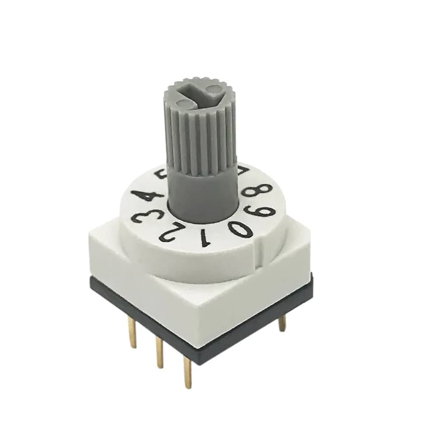 Qualité d'expédition rapide 10*10 broche droite 3-3 tige de Torsion 7mm IP67 étanche ROHS PT65 DIP commutateur codé rotatif