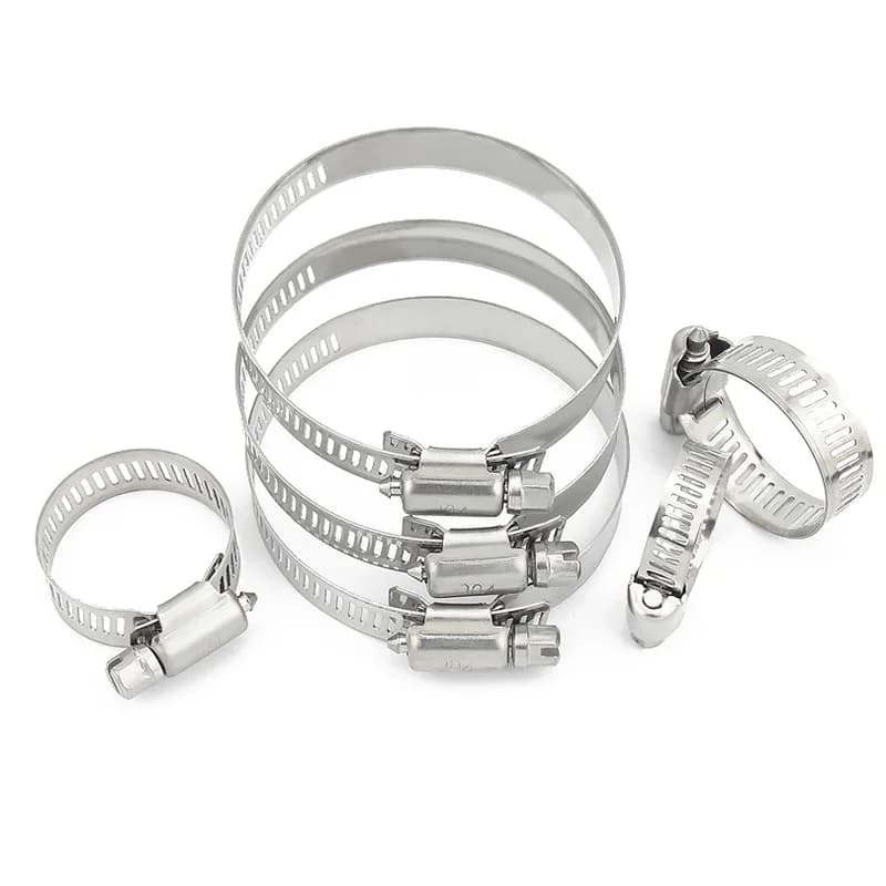 Collier de serrage réglable en acier inoxydable 304, 6-12-27-63mm, ensemble de clips pour tuyaux d'eau, plomberie, menuiserie, outils de soudage, 4 pièces