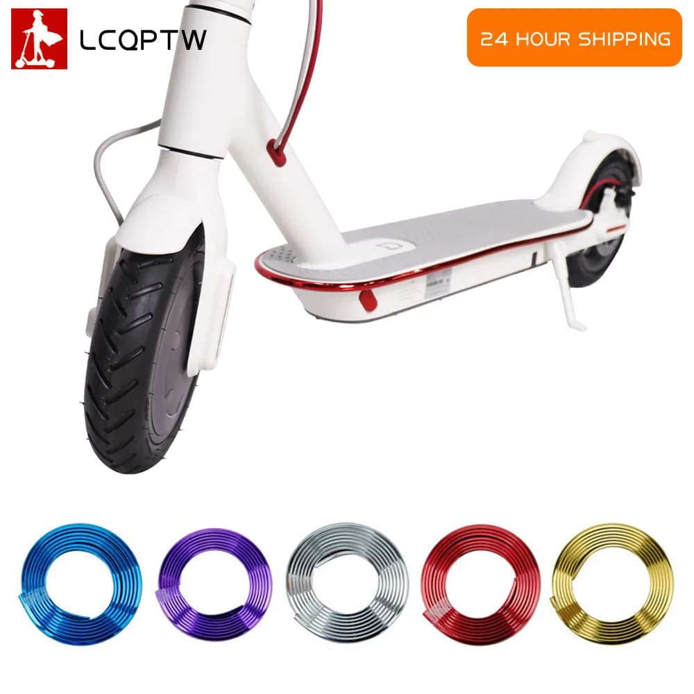 Bandes décoratives de protection pour pare-chocs de trottinette, autocollants pour trottinette électrique M365 Pro, pièces de trottinette