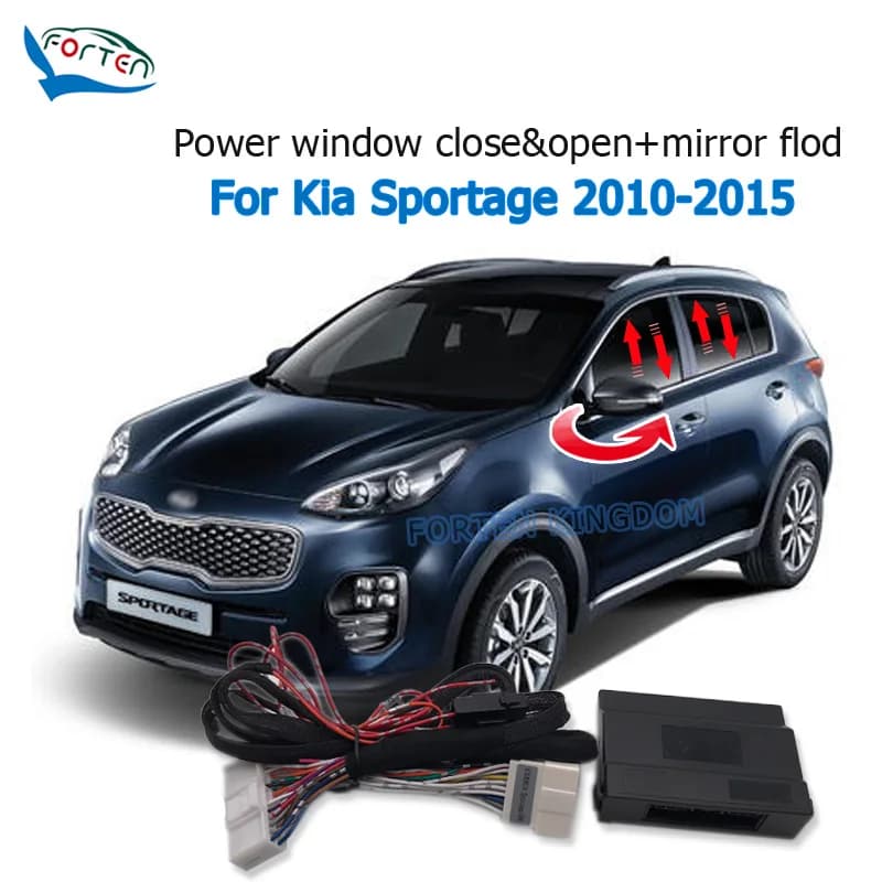 FORTEN KINGDOM-Rétroviseur Latéral de Voiture, Pliable et Ferme-vitre, Kit d'Ouverture pour Kia Sportage 2010-2015