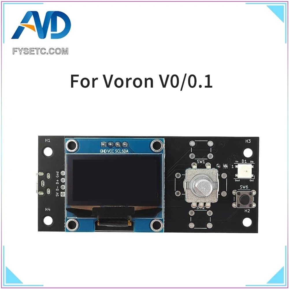 FYSETC – écran d'affichage intelligent OLED pour Raspberry Pi 3 B + Voron V0, 1.3 pouces, accessoires d'imprimante 3D