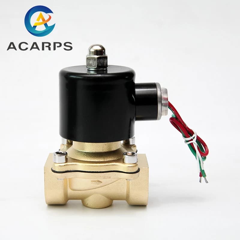 Électrovanne électrique en laiton normalement fermé, 1/8 "1/4" 1/2 "3/4" 1 "2" 220V 24V 12V 24vac pour l'eau, l'huile et l'air