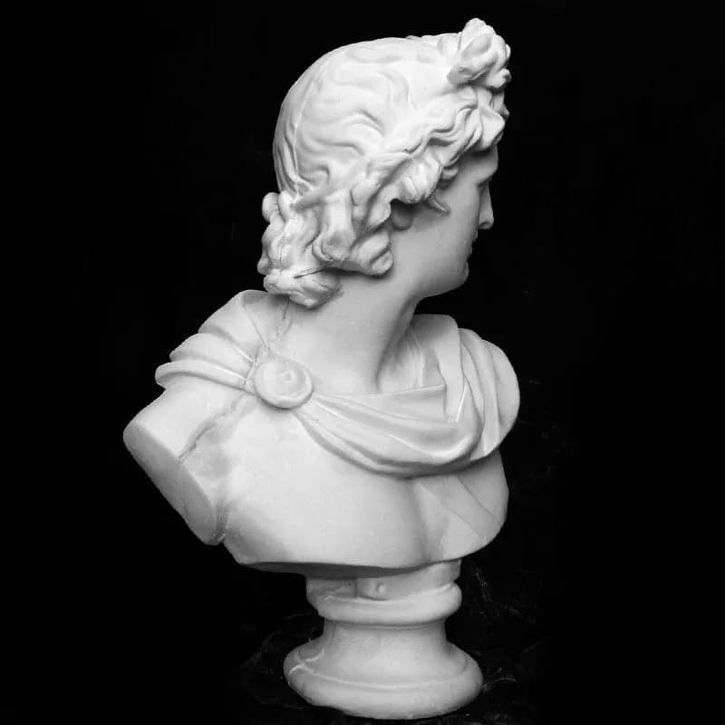 Statue buste Apollo de la mythologie grecque adélos, artisanat en résine, décoration de bureau, hôtel, salon, cadeau