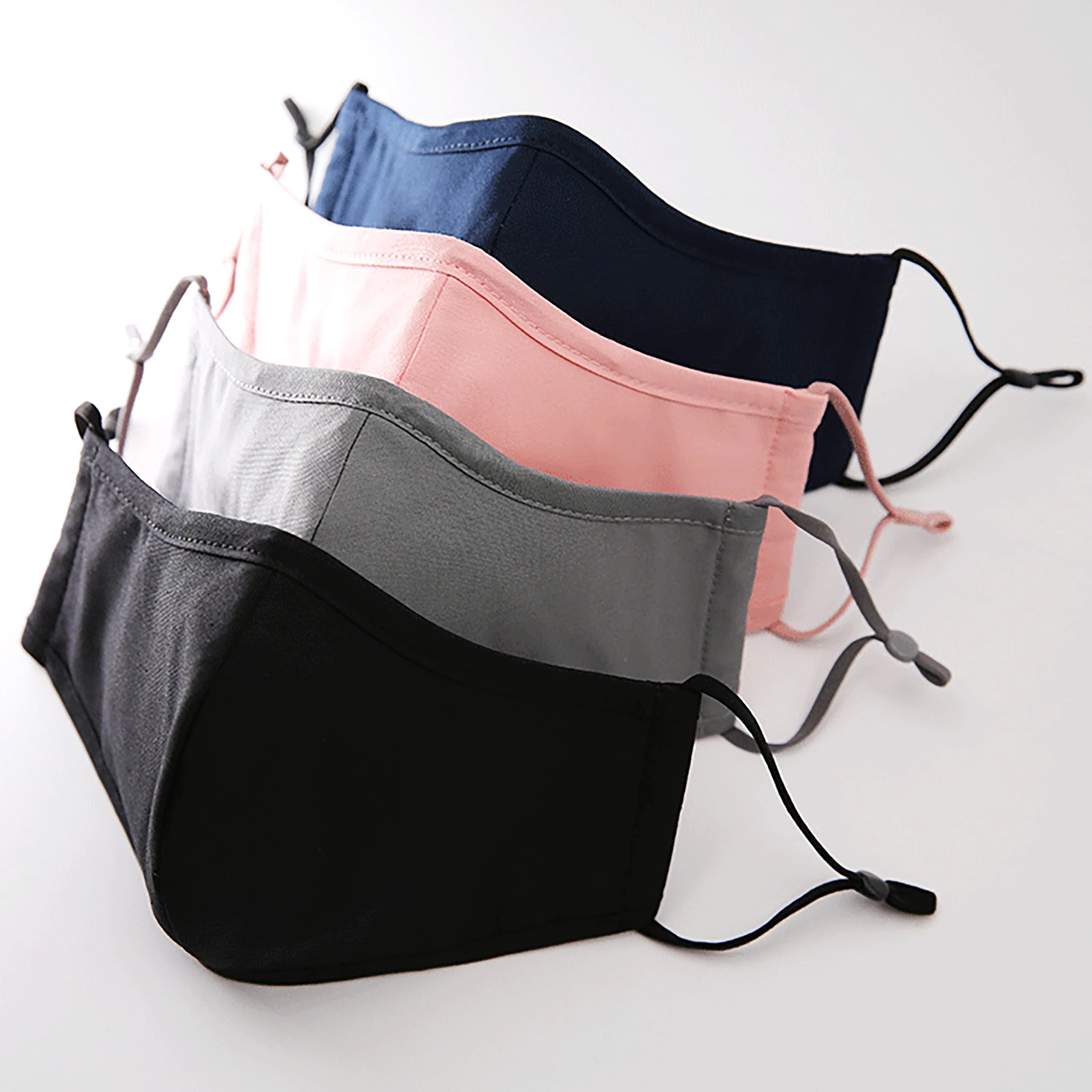 Masque facial en coton pour adultes, 4 Styles, nouvelle mise à niveau, couvrant, réutilisable, lavable, couleur unie, imprimé Floral, unisexe, à boucles auriculaires
