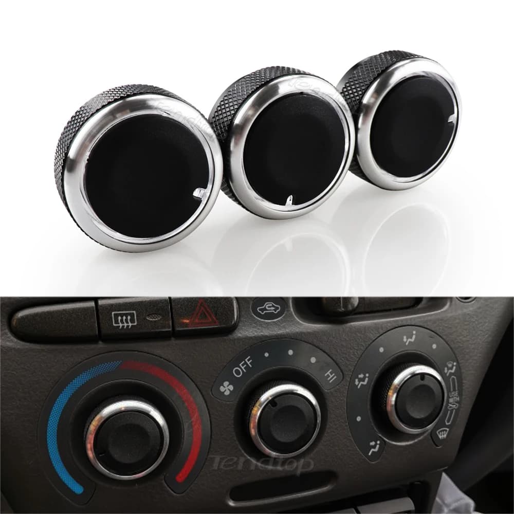 3 pièces/ensemble pour Toyota YARIS VIOS VITZ Vela ECHO XP10 SCION XB Celica bouton de climatisation de voiture bouton de commutation tournant bouton AC