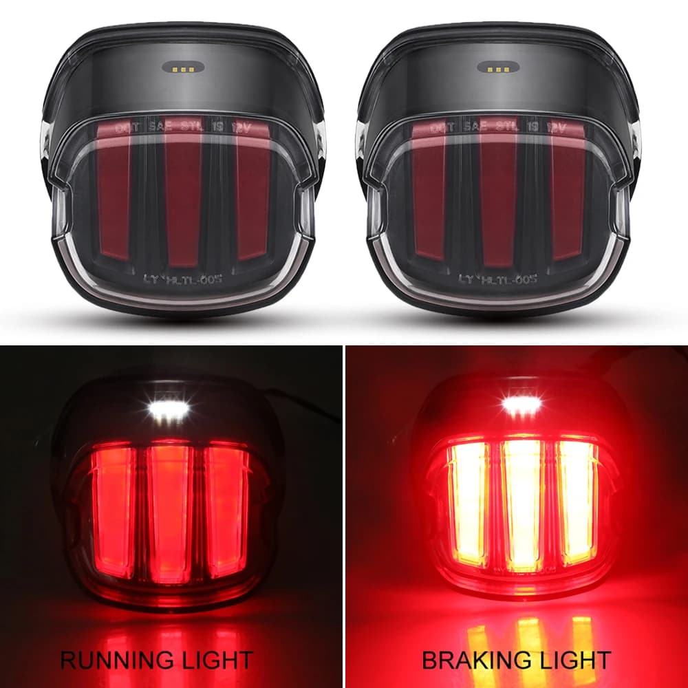 Queue Feux Arrière LED Lampe Feu Arrière Avec DRL Lumière D'arrêt De Frein Pour Harley-davidson Sportster Softail Dyna Fixer Super Glide
