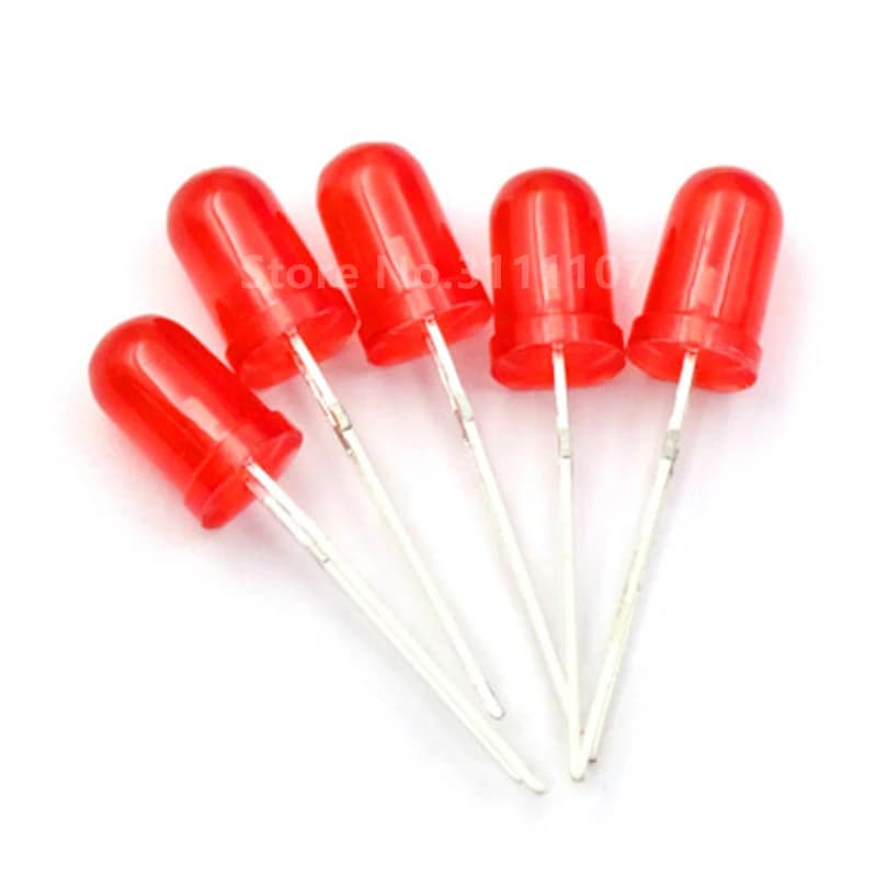 200 PCS/Lot 5mm Diode LED rouge ronde diffuse couleur rouge lampe F5 DIP mettre en évidence nouvelle vente en gros électronique