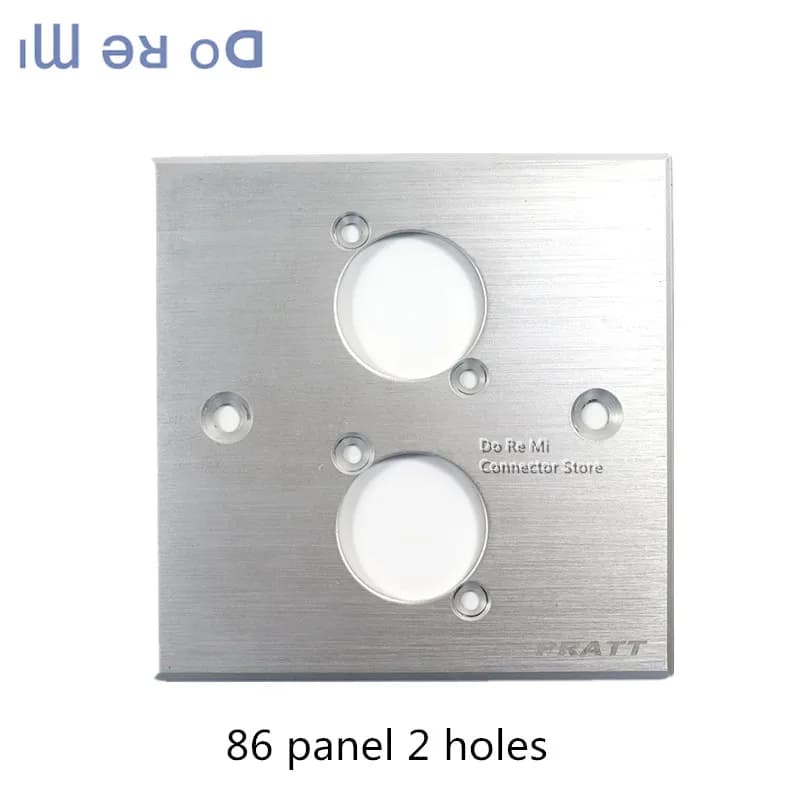 Panneau 86 en alliage d'aluminium blanc type D1 2,4 trous utilisé sur le module Tpye-D VGA HDMI BNC CAT6 (boîtier astronomique non inclus)