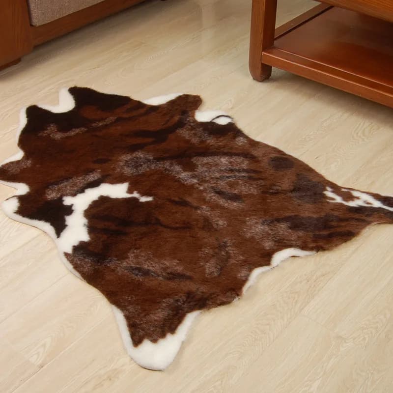 Tapis en simili cuir de style vache, salon, tapis de chambre d'enfants, tapis de maison, décor de tapis de porte de sol, tapis de zone de mode, 2023