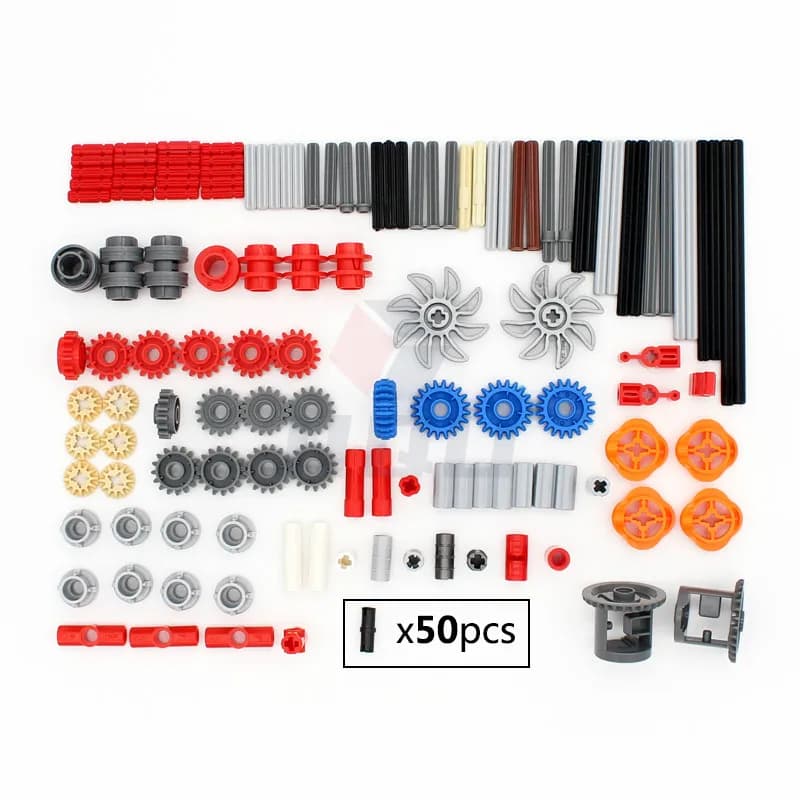 MOC – blocs de construction de série d'engrenages de Transmission, pièces de haute technologie, accessoires en vrac, connecteur d'axe d'engrenage, briques, jouets, 181 pièces