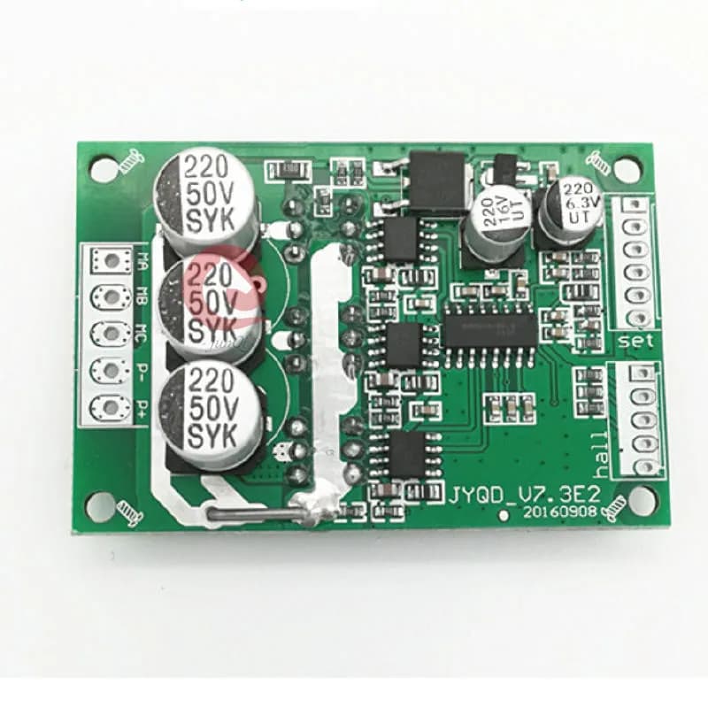 Panneau de commande de moteur sans balais haute puissance DC12V-36V W, contrôleur PWM, Hall BLDC, 500