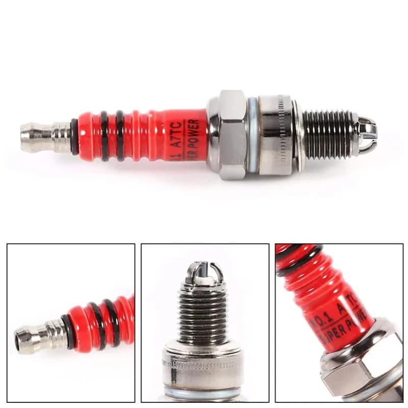Bougie d'allumage haute Performance à 3 électrodes en Iridium A7TC, pour moto Atv GY6, 50cc, 110cc, 125cc, 150cc, 10mm, 1 pièce/2 pièces bougies d'allumage de motos haute performance 10 mm haute