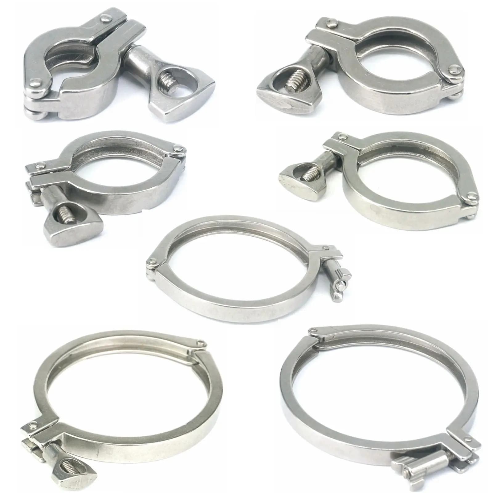 Virole O/D 25.4/34/40/50/5/64/77.5/91/106/119/233mm 304 en acier inoxydable, raccord sanitaire Tri-pince pour brassage et brassage