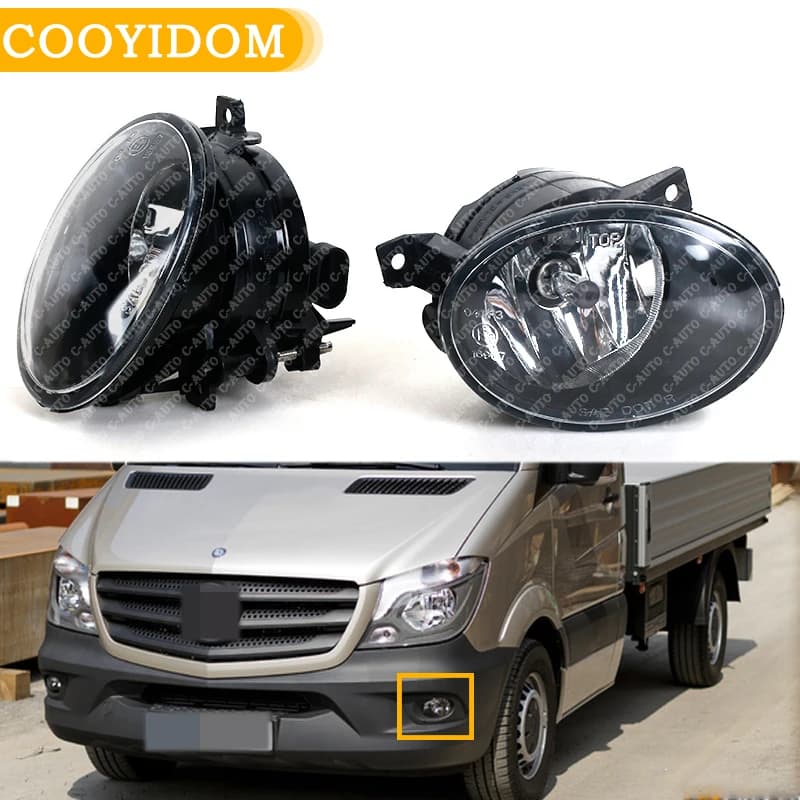 Feu antibrouillard avant de voiture avec ampoules halogènes, feu de conduite antibrouillard pour mercedes-benz Sprinter W906 9068203861 9068203961