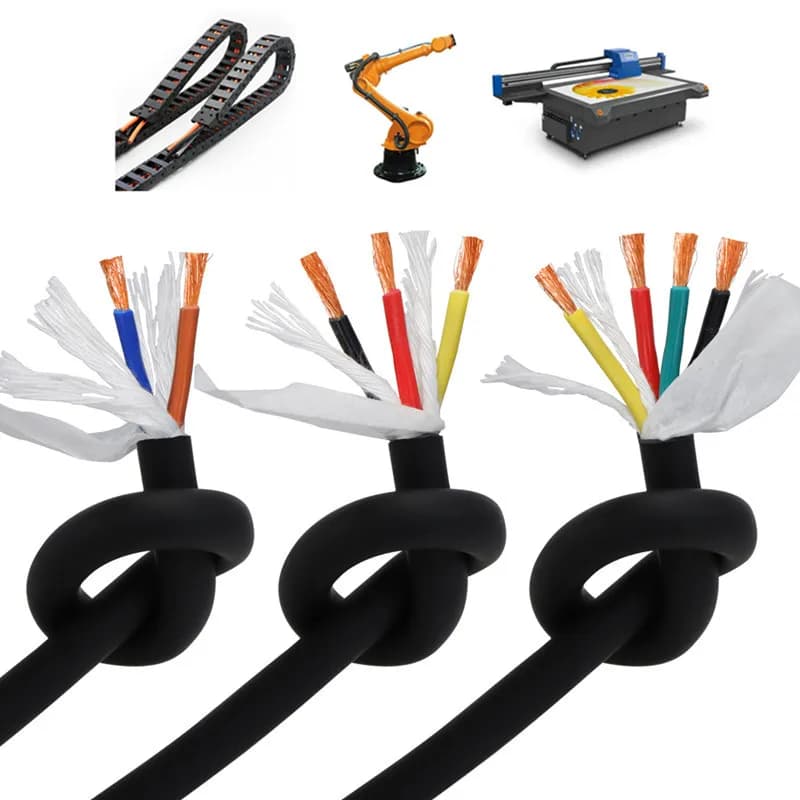 Câble CNC 18AWG20/22AWG 2-10 cœurs, câble de remorquage 1m, fil flexible en PVC TRVV, résistance à la flexion, fil de cuivre résistant à la corrosion