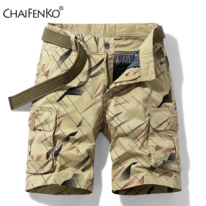 Short Cargo tactique en coton pour hommes, nouvelle mode kaki décontracté multi-poches, pantalon court ample, militaire de l'armée, été