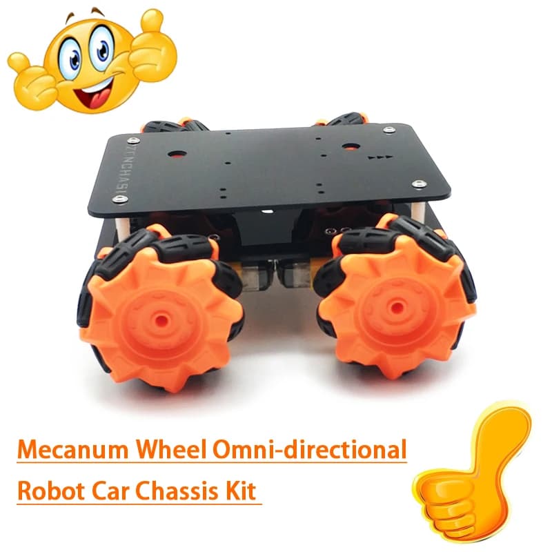 Kit de châssis de voiture Robot omnidirectionnel avec 4 pièces, moteur TT pour Arduino Raspberry Pi, nouvelle mise à niveau Mecanum