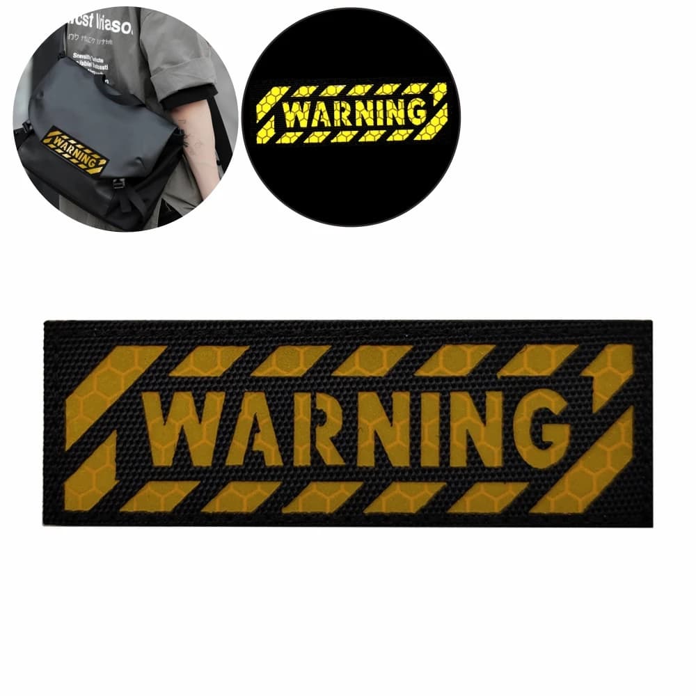 Autocollant de Badge de brassard, autocollant de signe d'avertissement IR, Applique d'embellissement brille dans la nuit, accessoire de sport, patchs réfléchissants