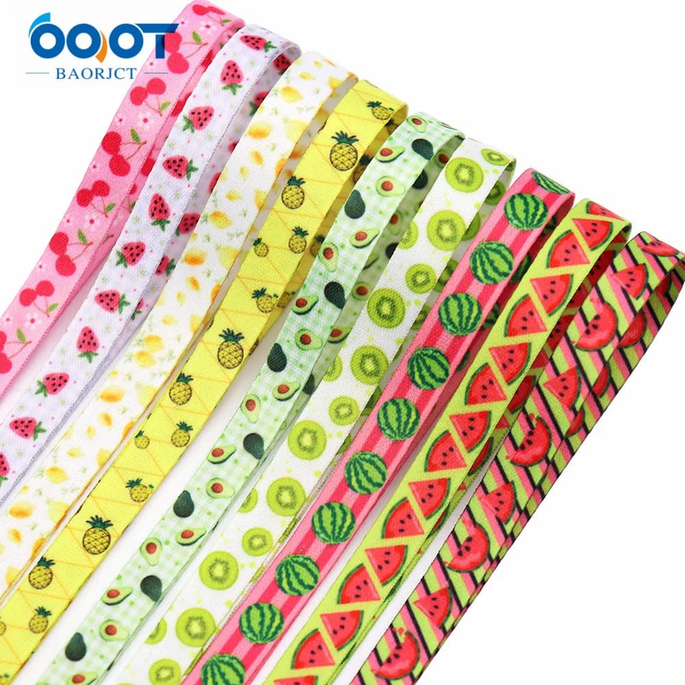 3/8 pouces M-21603-760 double face série de fruits épaissir ruban 10 mètres bricolage collier de chien laisse téléphone portable JOKettle sangle