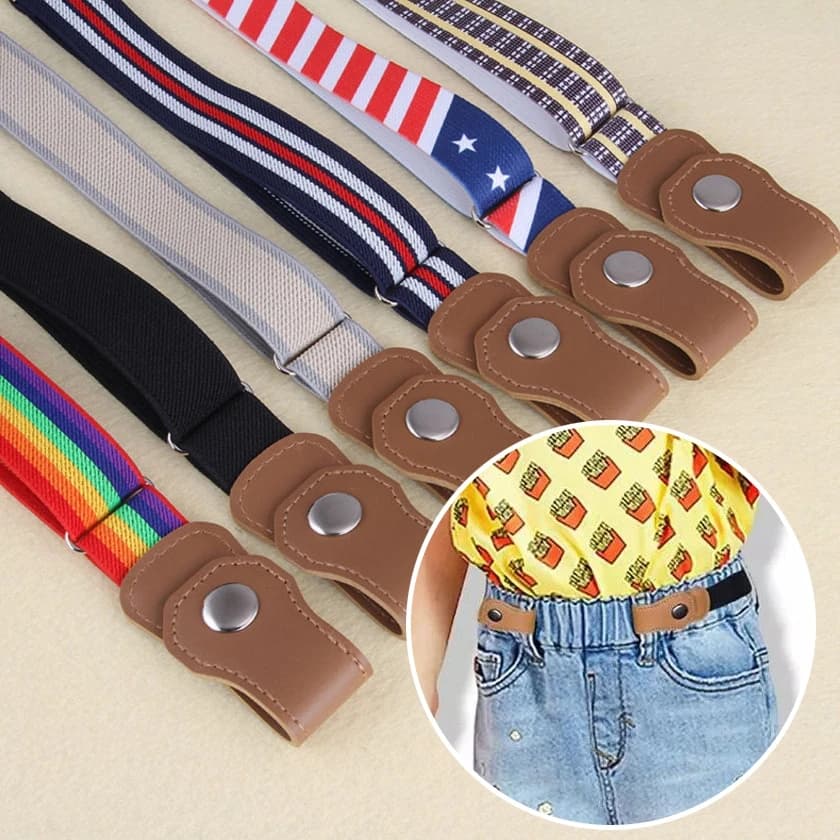 Ceinture élastique sans boucle pour enfants, ceintures extensibles sans boucle, réglables pour garçons et filles, pour Jeans, nouvelle collection