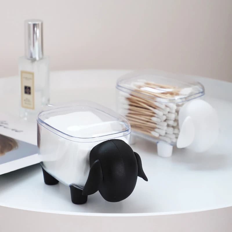 Boîte de rangement créative et portable pour cure-dents, boîte de rangement pour cotons-tiges, Table en forme de mouton, boîte de rangement pour cosmétiques, ménage