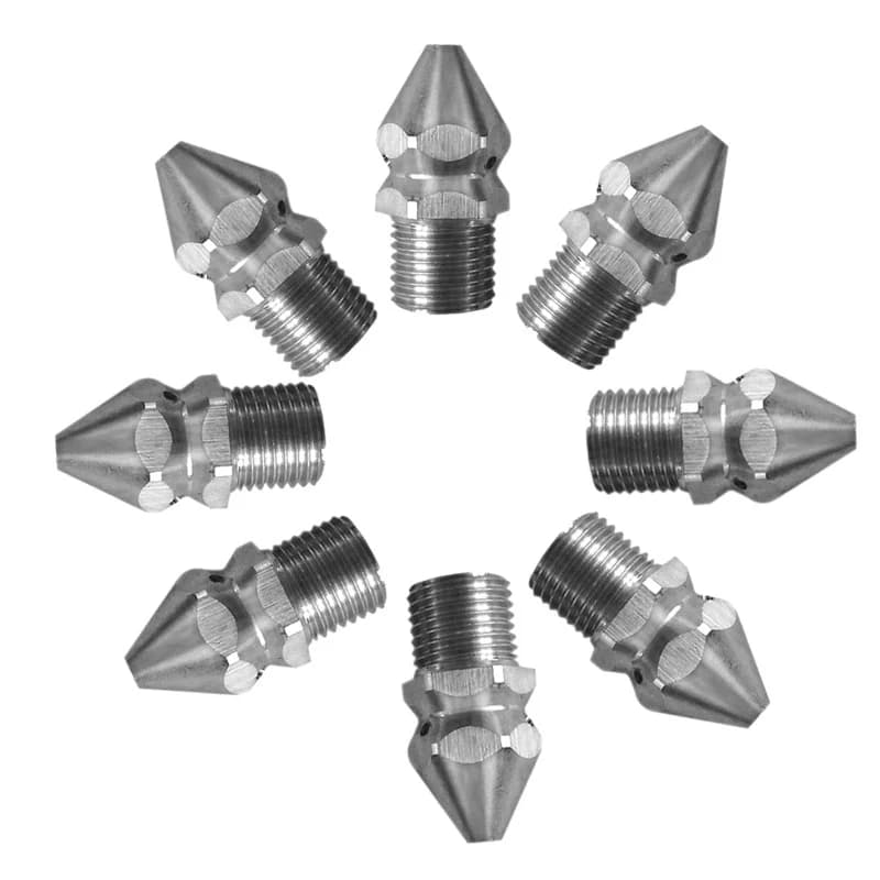 Buse nettoyeur haute pression pour livres, tuyau d'égout de vidange, pulvérisation, 4 jets, accessoires de jardin, outils, trou avant, 1 pièce
