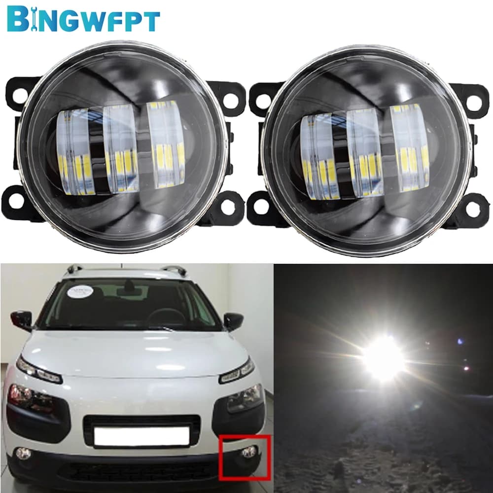Feux de jour antibrouillard H11 LED 12V, feux de sauna pour cristaux en C4 CACTUS 2014 2015 2016, assemblage de phares antibrouillard