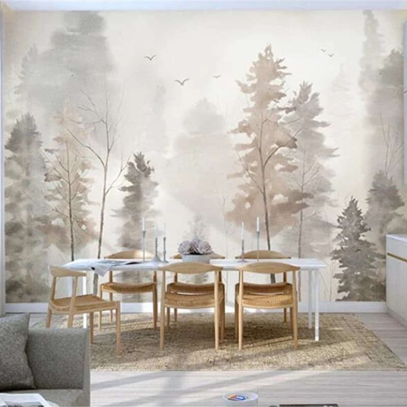 Papier peint 3D peint à la main sur mesure, décoration murale moderne, Style nordique, pour chambre à coucher, salon