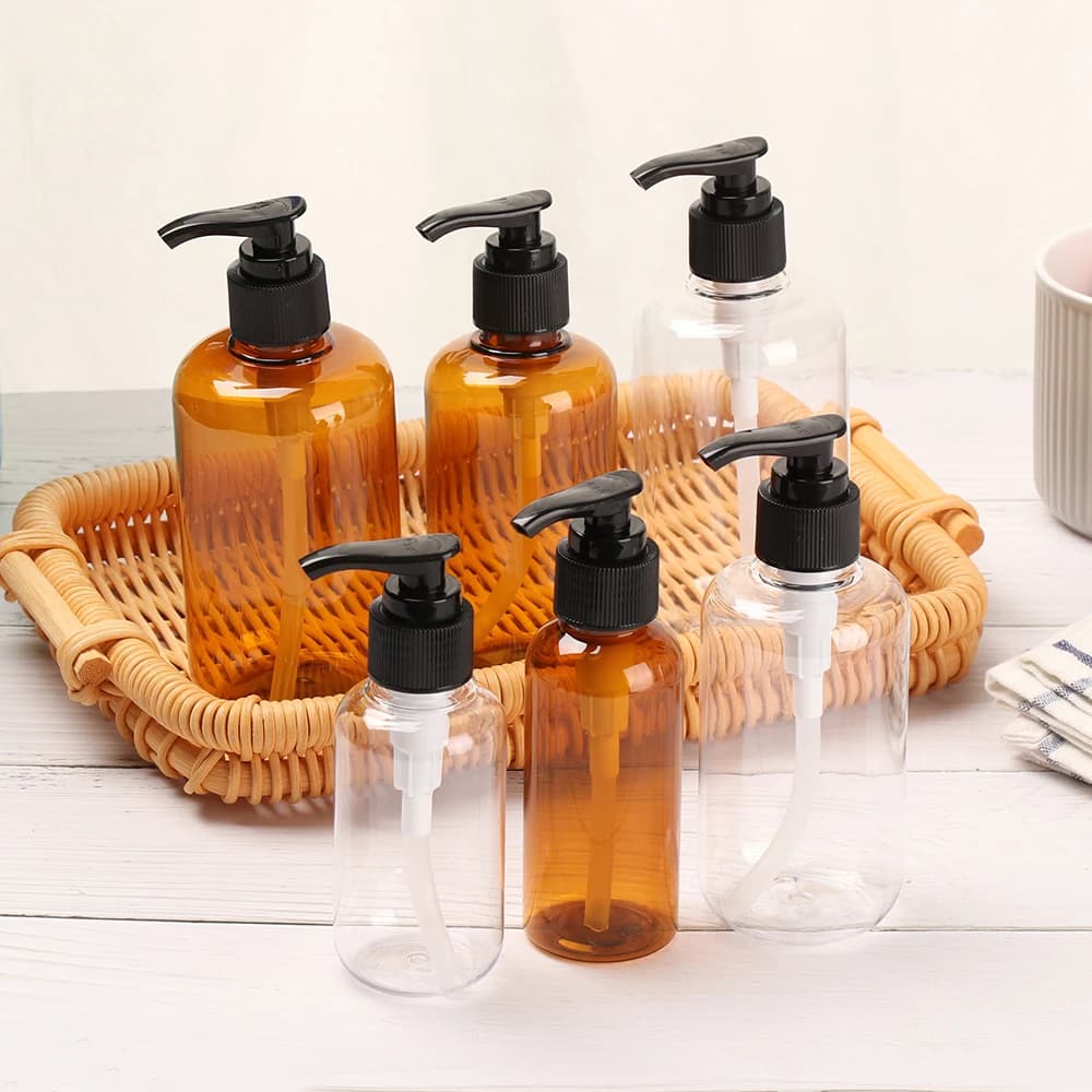 Distributeur de gel douche avec shampoing, porte-gel, bouteille à pompe pour la maison, 100 ml, 200/300 ml