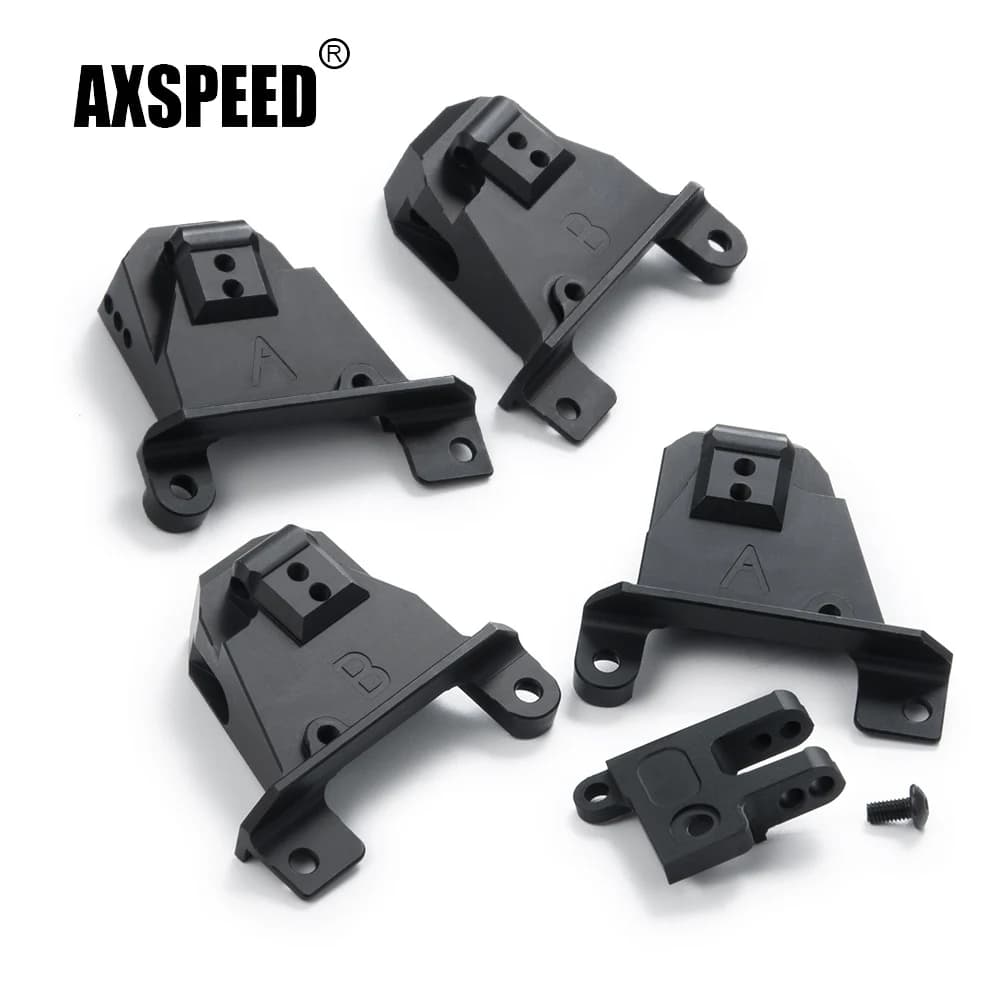 AXSPEED Tours d'amortisseurs avant et arrière en aluminium avec support réglable pour voiture RC Crawler TRX-4 1/10
