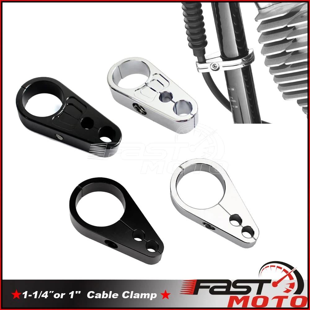 Cadre de moto 1 "25mm 1-1/4" 32mm, câble d'embrayage de guidon, pince de ligne de frein, Clips fixes, adaptateur de Support de câblage pour Harley