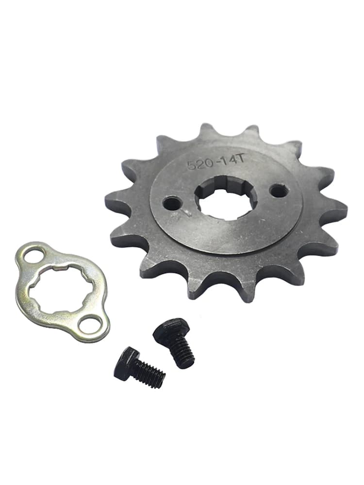 Pignon de moteur avant 520 14T, 20mm ID, adapté à la pièce de moto Pit Bike ATV