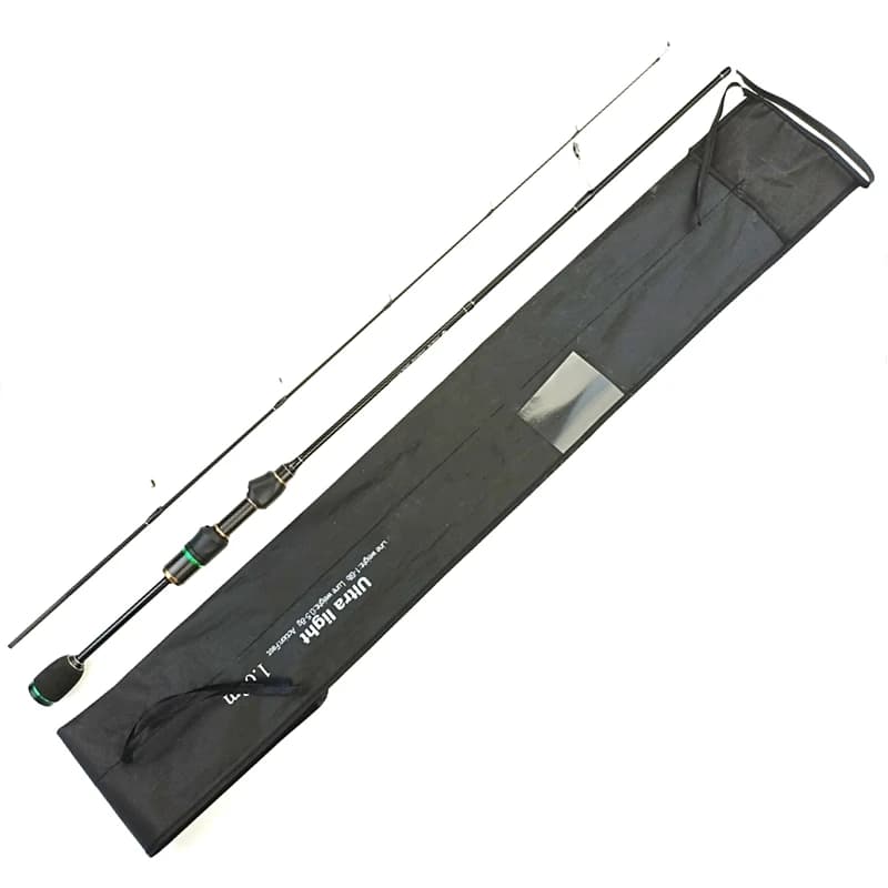 Canne à pêche à la truite en fibre de carbone UL ultralégère 1,5/1,68/1,8 m, action rapide, pointe solide, spinning, 5 pieds 6 pieds, cannes à lancer, leurre 0,5-8g