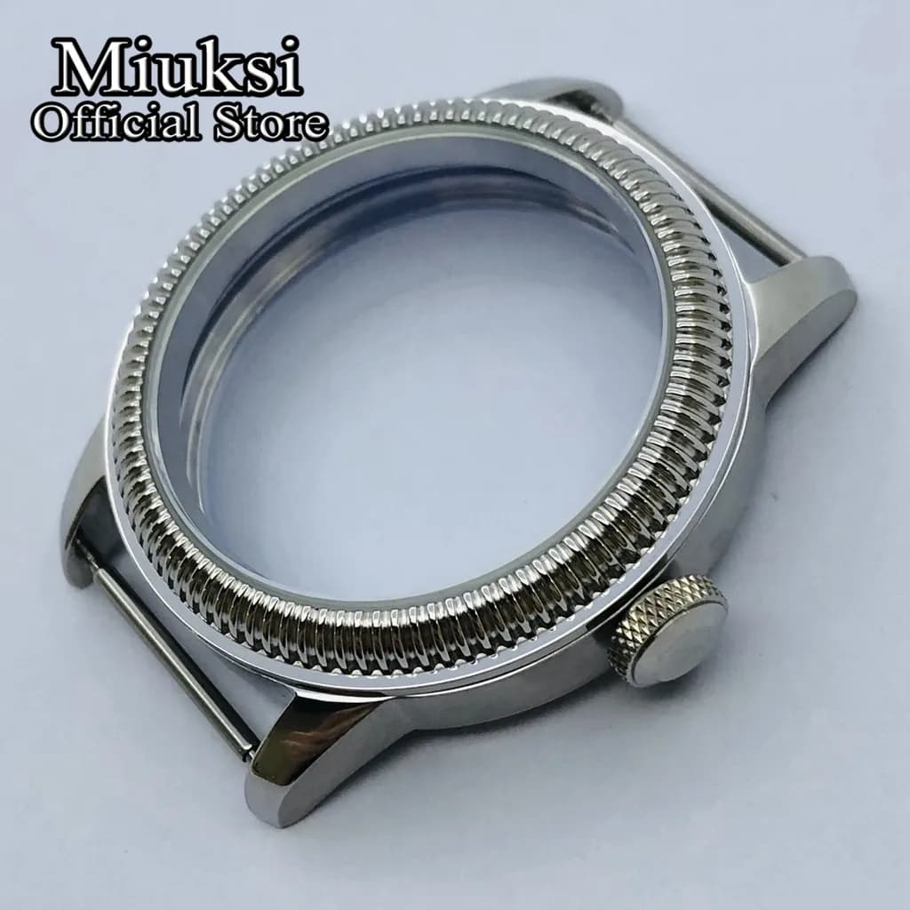 Miuksi – boîtier en acier inoxydable argenté, 44mm, adapté au mouvement de la série ETA 6497 6498 ST3600 ST3620 ST36