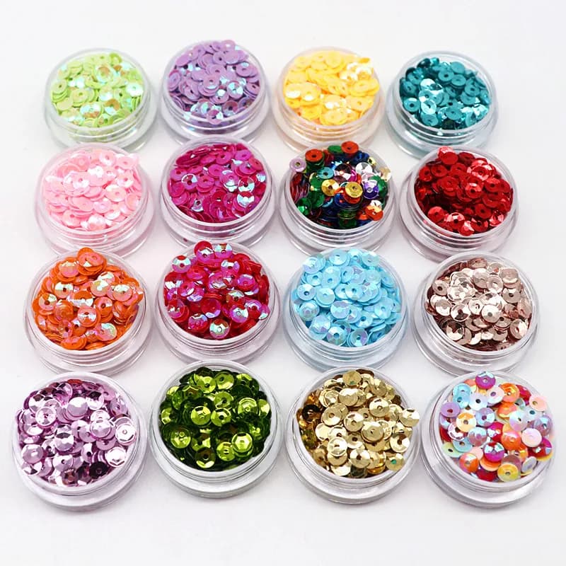Paillettes concaves amples, série 20g, couleur 4mm5mm, pour broderie, couture à la main, artisanat de mariage, accessoires pour vêtements, pièces de perles