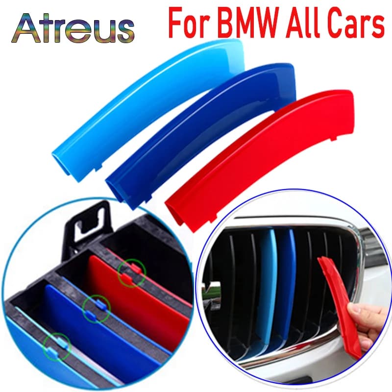 Bandes de garniture de calandre avant, pour BMW X1 X2 X3 X5 X6 G06 G05 G02 G01 F16 F15 F26 F25 F48 E83 E84 E70 E53 M, accessoires 2019 2020 2021