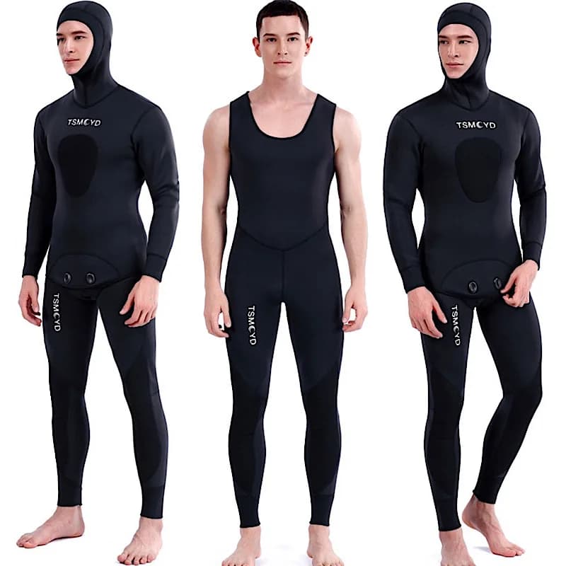 Combinaison de plongée sous-marine en néoprène noir, plongée sous-marine, pêche sous-marine, plongée sous-marine, pêche sous-marine, plongée deux pièces trempée, hiver chaud et froid, 999, 3mm, 2022