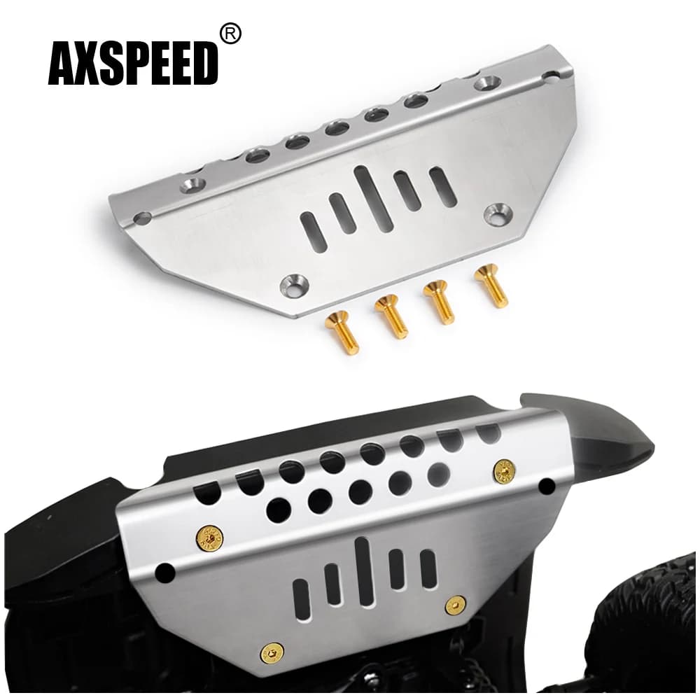 AXSPEED – plaque de protection d'armure de châssis Anti-collision pour pare-chocs avant en métal, pièces de modèle de voiture sur chenilles TRX-4 TRX4 G500 1/10 RC