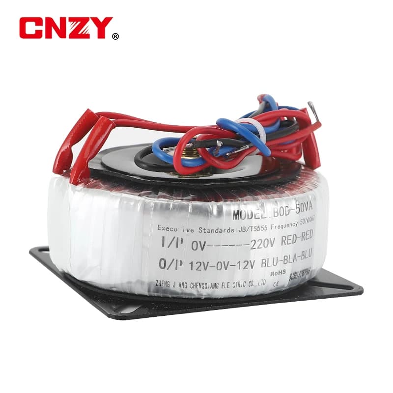 Transformateur annulaire 50W, entrée 50VA 230V 380V, double 6V-0-6V 9V-0-9V 15V-0-15V 18V-0-18V 24V-0-24V 18V-0-18V 30V-0-30V 40V-0-40V