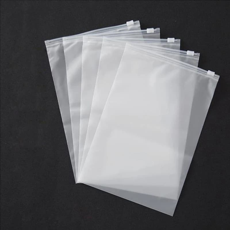 Sac de rangement en plastique transparent mat pour vêtements et chaussures, 10 pièces, sac de rangement étanche à fermeture éclair, organisateur Portable, sac givré, fournitures ménagères