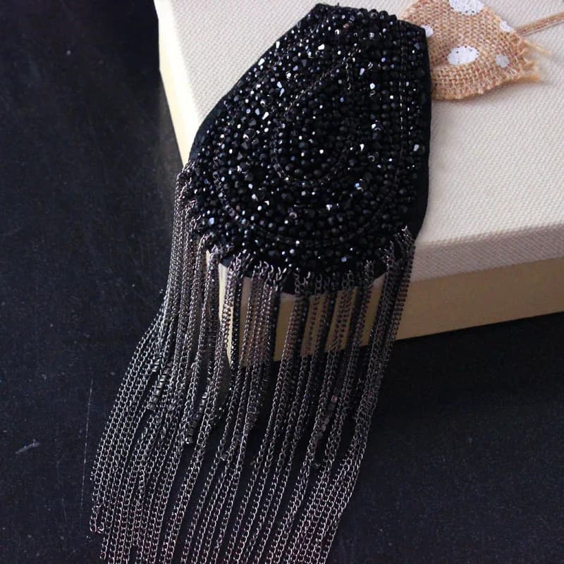 Nouveaux vêtements épaulettes accessoires Patch métal diamant glands épaulettes robe vêtements accessoires