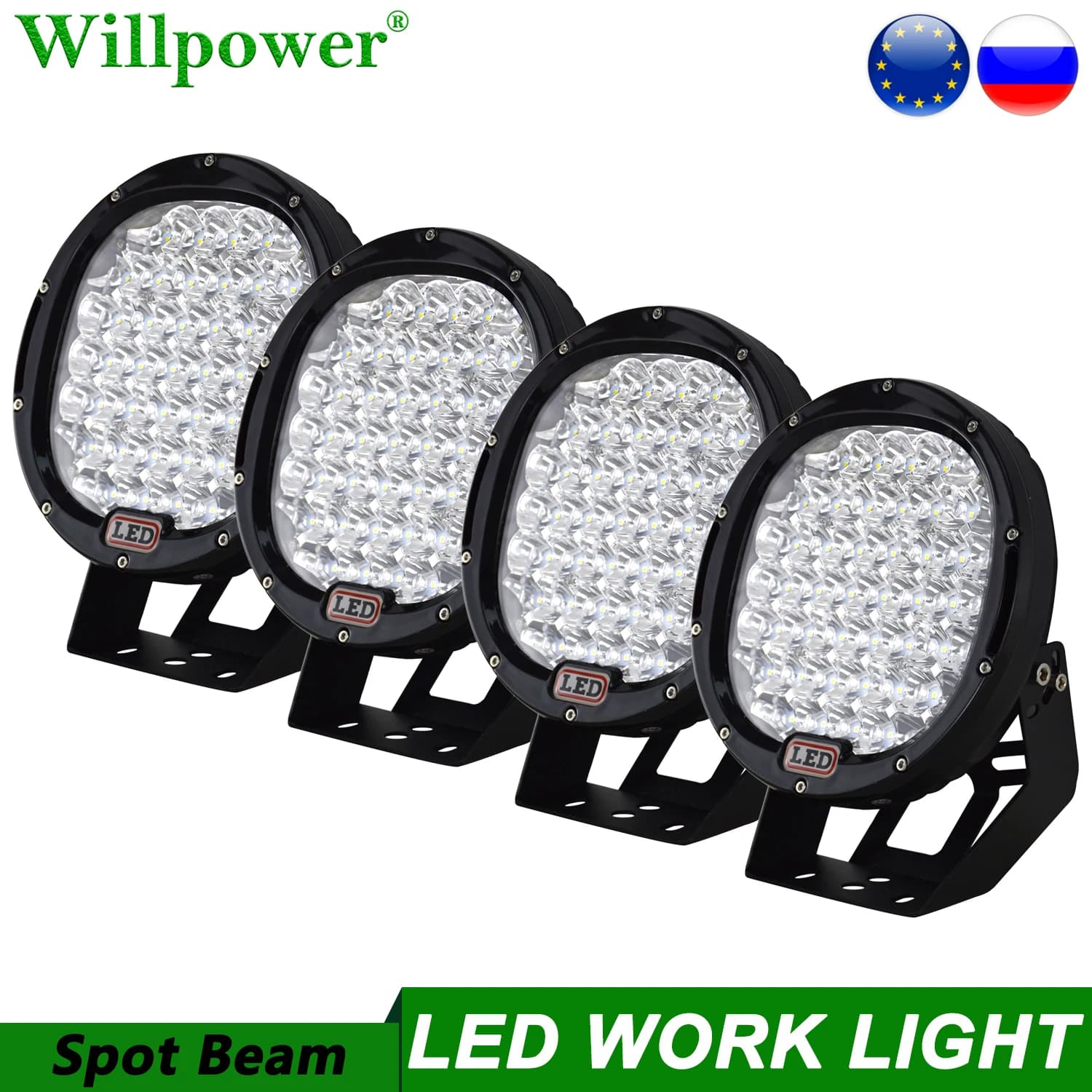 Projecteur de phare antibrouillard pour pare-chocs de voiture tout-terrain, 9 pouces, 225W, pour Jeep JK Chevy 4RUNNER SUV 4WD 4X4, camion pick-up, lampe de travail LED