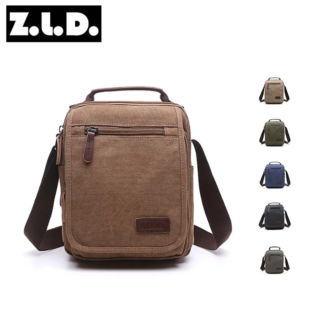 Sac à main carré vertical en toile de couleur unie, petit format, sac à bandoulière pour homme