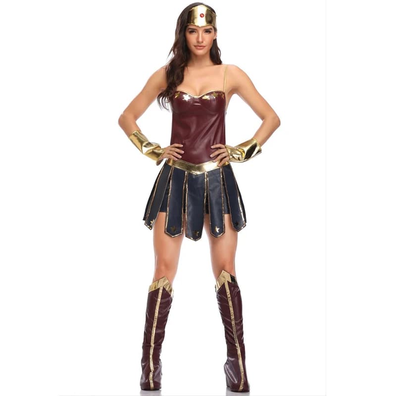 Halloween Wonder Girl princesse Costume Justice femmes body super-héros Supergirl ligue Mulher Maravilha déguisement