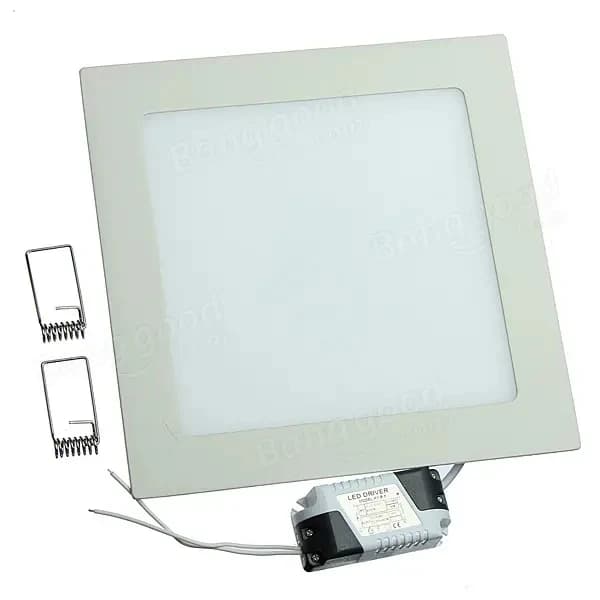 Lot de 2 panneaux LED carrés 6W 9W 12W 15W 25W, plafonniers encastrés ultra-minces 110V 220V pour éclairage intérieur et décoration domestique