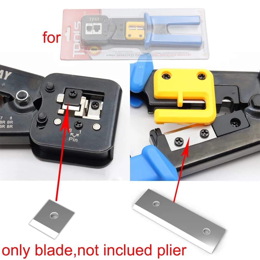 Outils de sertissage RJ45 pour un sertissage facile des câbles RJ45, couteau à dénuder, pince de pressage, pinces RJ12, pièces de rechange, lot de 5