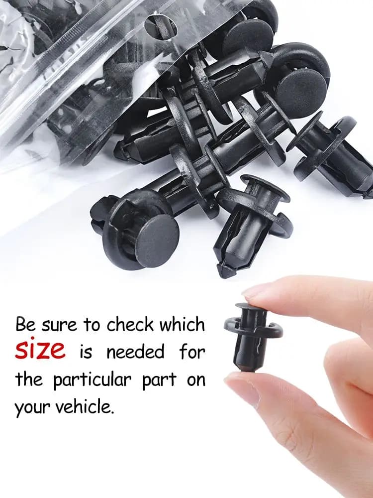 MIKKUPPA 100 pièces 10mm nouveaux Clips de pare-chocs de voiture en Nylon Rivet en plastique retenue de poussée Kit de fixation de panneau de garniture pour Honda CR-V Accord